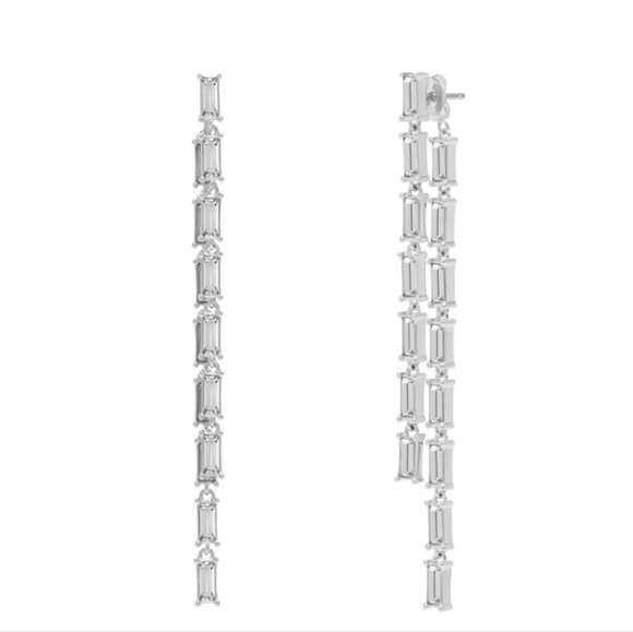 Melissa Lovy Ciara Earrings in Rhodium - Picture 1 of 7